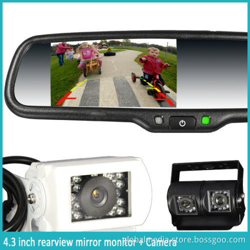 GERMID 4.3 inch Car rear mirror with camera